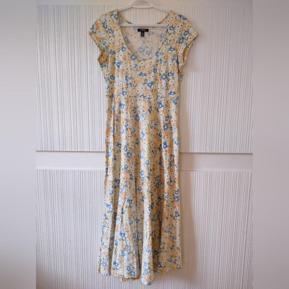 Chaps Petite - Fit-&-Flare Floral Midi Dress - 100% Cotton - Size M